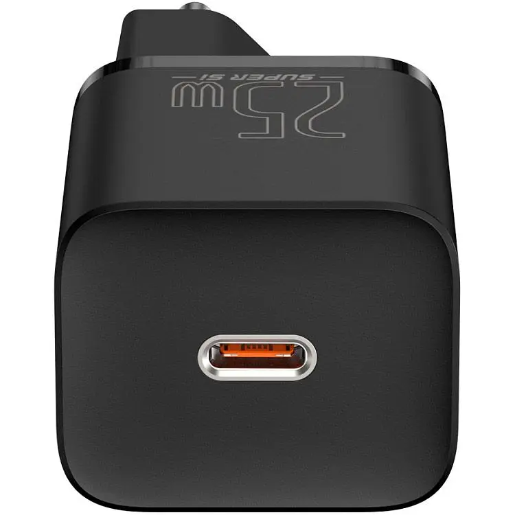 Мережевий зарядний пристрій Baseus Super Si Quick Charger 1C 25W Black (CCSP020101) [78687] - фото 4