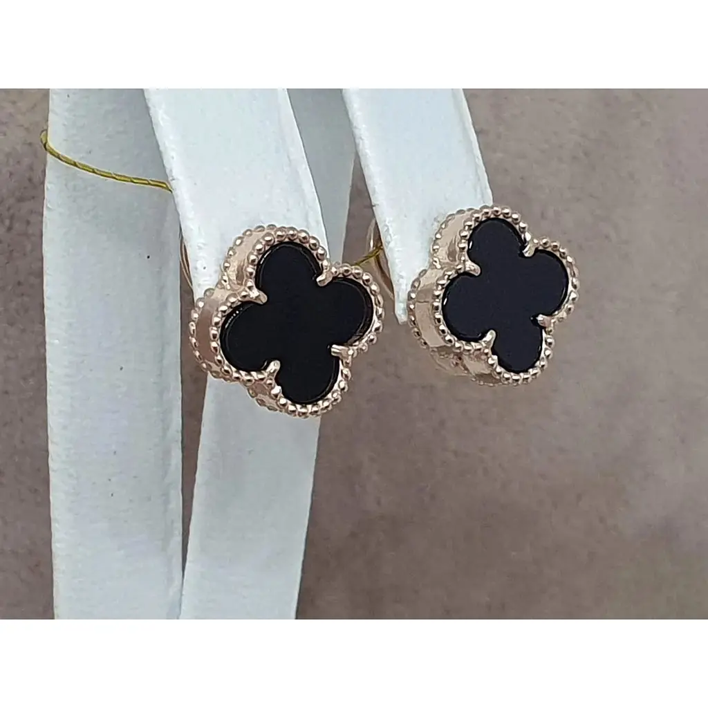 Золоті сережки Платон Конюшина з агатом. 1С128/67Б - фото 3