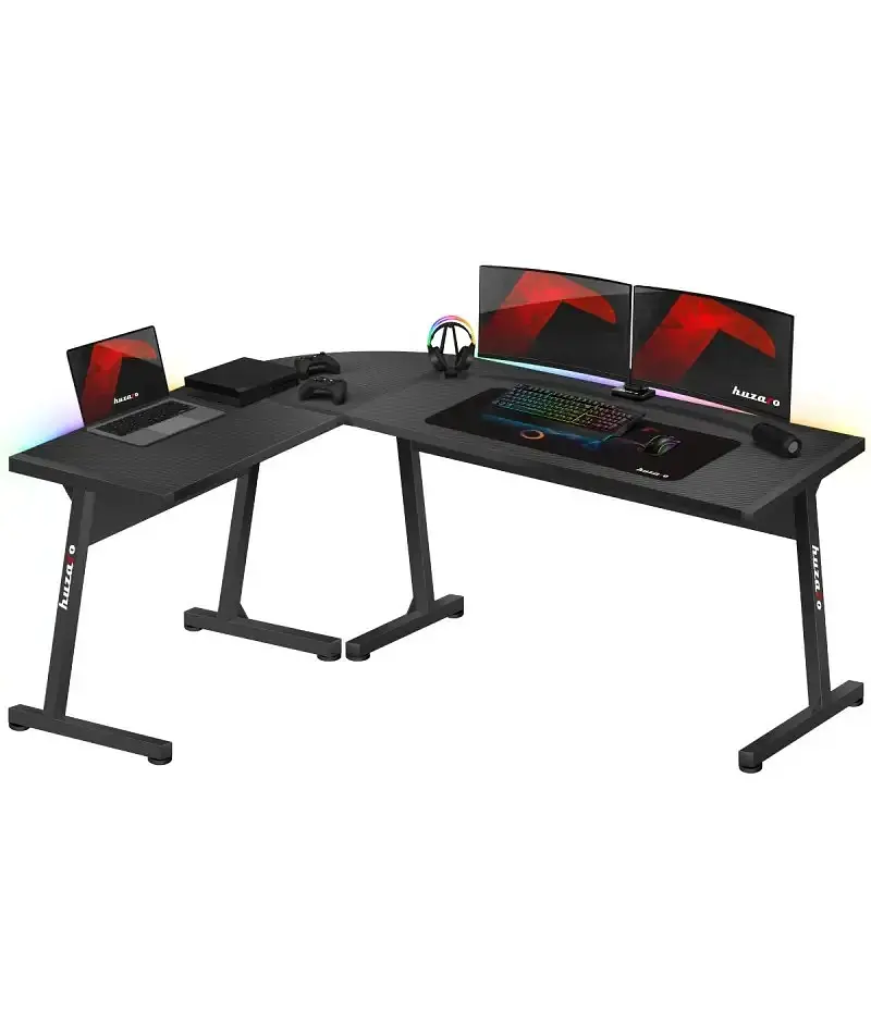 Компьютерный стол Huzaro Hero 6.0 RGB LED Black - фото 2