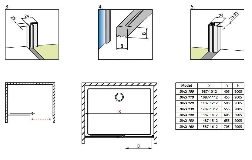 Душові двері Radaway Idea DWJ 160 см 387020-01-01R - фото 9