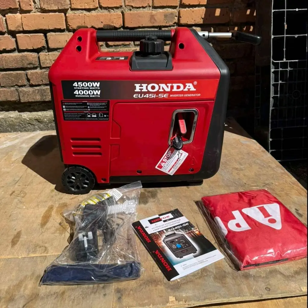 Генератор іверторний Honda EU45i-SE (4-4.5 кВт) з колесами, ручкою, валіза бензиновий - фото 2