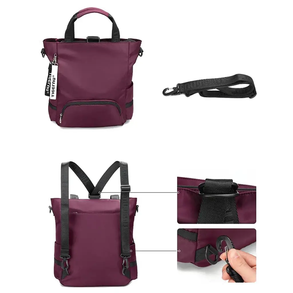 Городской рюкзак-сумка женская Tigernu T-S8169 12л для ноутбука 14'' Red (17064) - фото 6