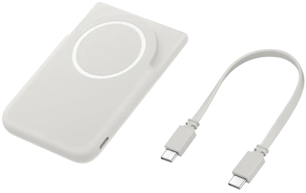 Портативний зарядний пристрій Samsung Magnet Wireless Battery Pack 5000mAh 25W (EB-U2500XJEGWW) Білий (7252028) - фото 3