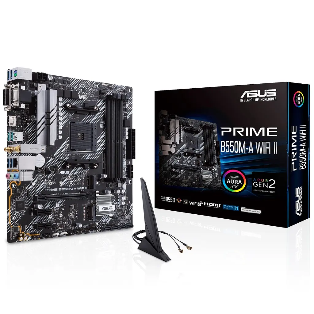 Материнская плата PRIME B550M-A WIFI II sAM4 B550 4xDDR4 M.2 HDMI DP D-Sub Wi-Fi BT mATX Asus teh0018948 - фото 9