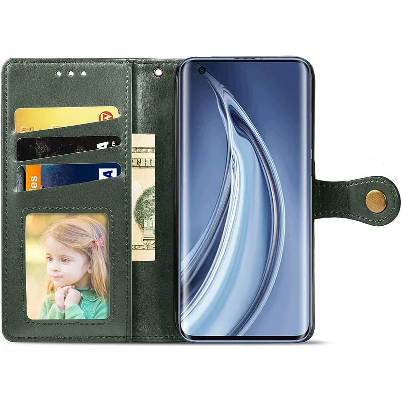 Шкіряний чохол-книжка GETMAN Gallant (PU) для Xiaomi Redmi 9 Зелений - фото 2
