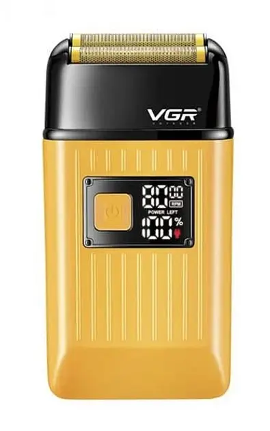 Чоловіча акумуляторна електробритва VGR V-357 шейвер для сухого та вологого гоління, Waterproof IPX6, висувний триммер, LED Display - фото 2