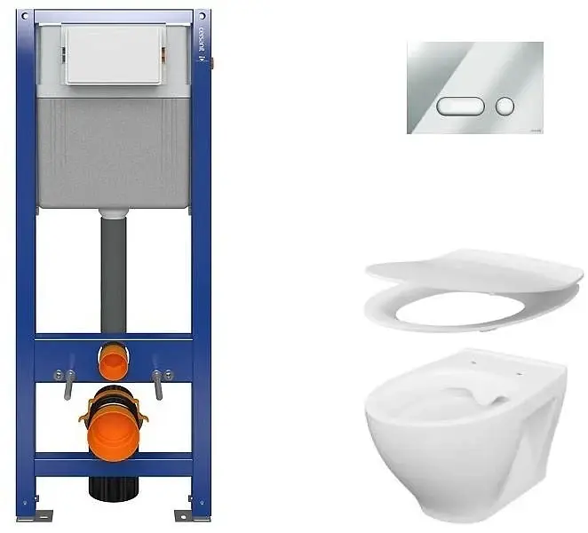 Інсталяція Cersanit AQUA 22 QF з кнопкою INTERA + унітаз MODUO із сидінням Slim 30412 - фото 3