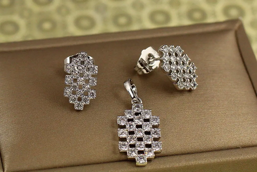 Набір Xuping Jewelry сіточка з каменів сріблястий - фото 2