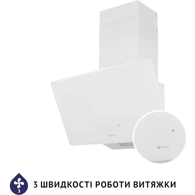 Витяжка Minola HVS 6224 WH 700 LED біла - фото 4