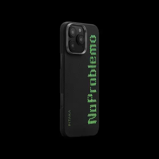 Карбоновий чохол, що світиться Pitaka x Aries Tactile Woven Case NoProblemo для iPhone 16 Pro (KI1601NO) - фото 2