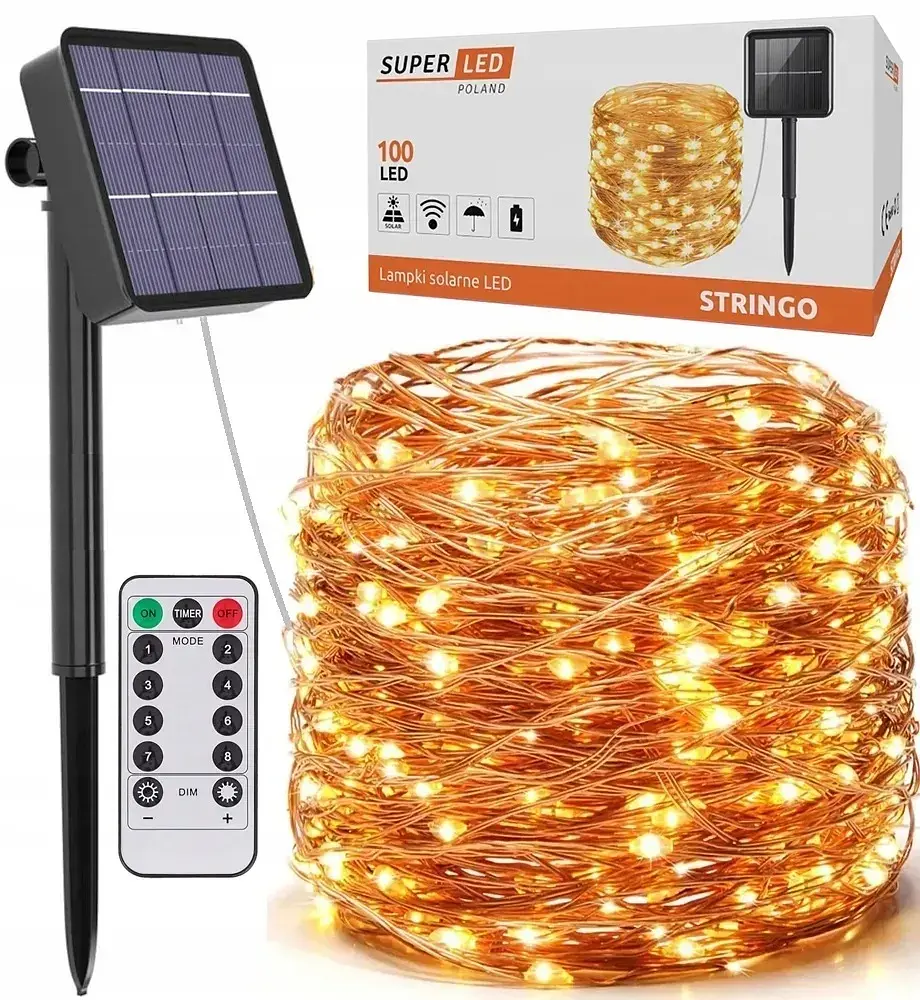 Сонячна гірлянда SuperLED Stringo 30 метрів, на 300 LED-лампочок, 8 режимів - фото 2