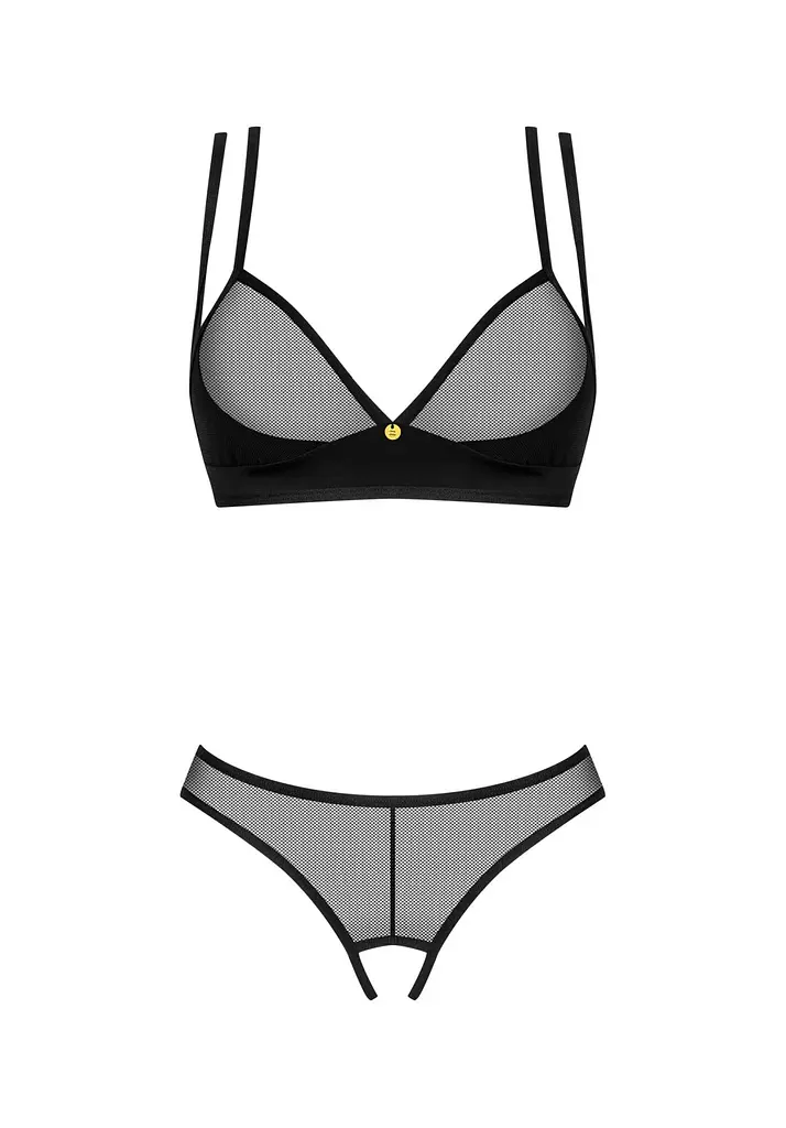 Комплект білизни Obsessive Nesari XS/S чорний - фото 5