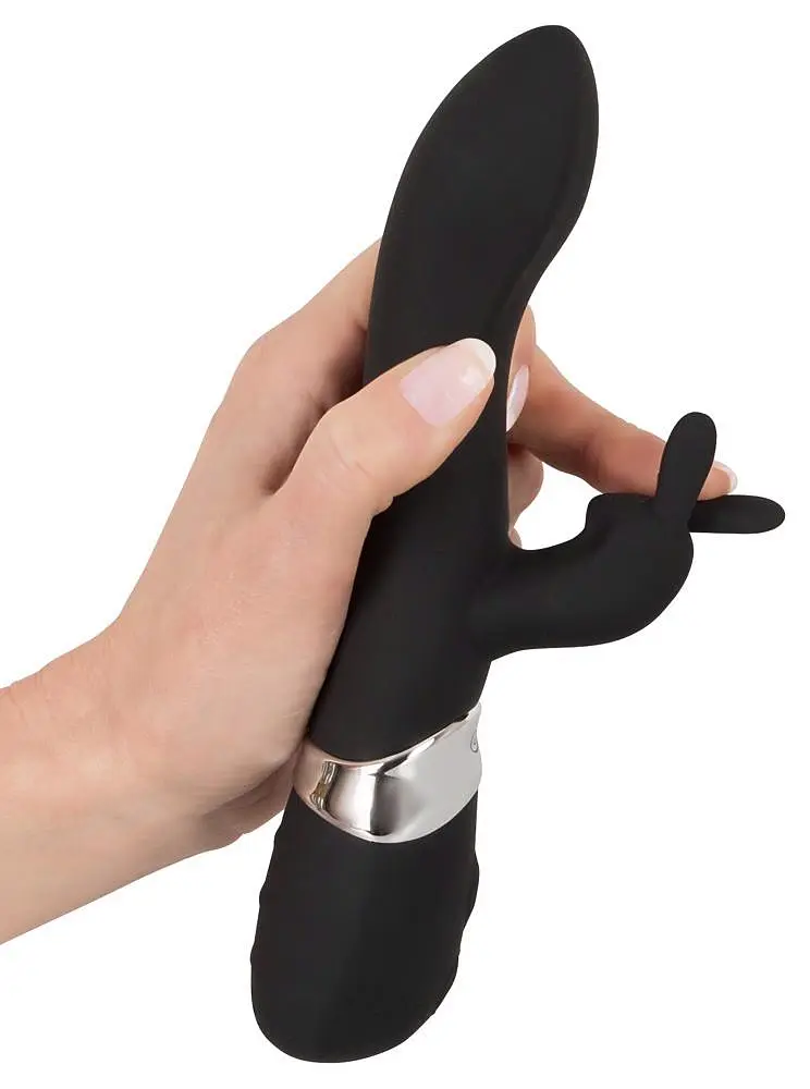 Вібратор-кролик Sweet Smile Rechargeable Blacky 21 см чорний - фото 3