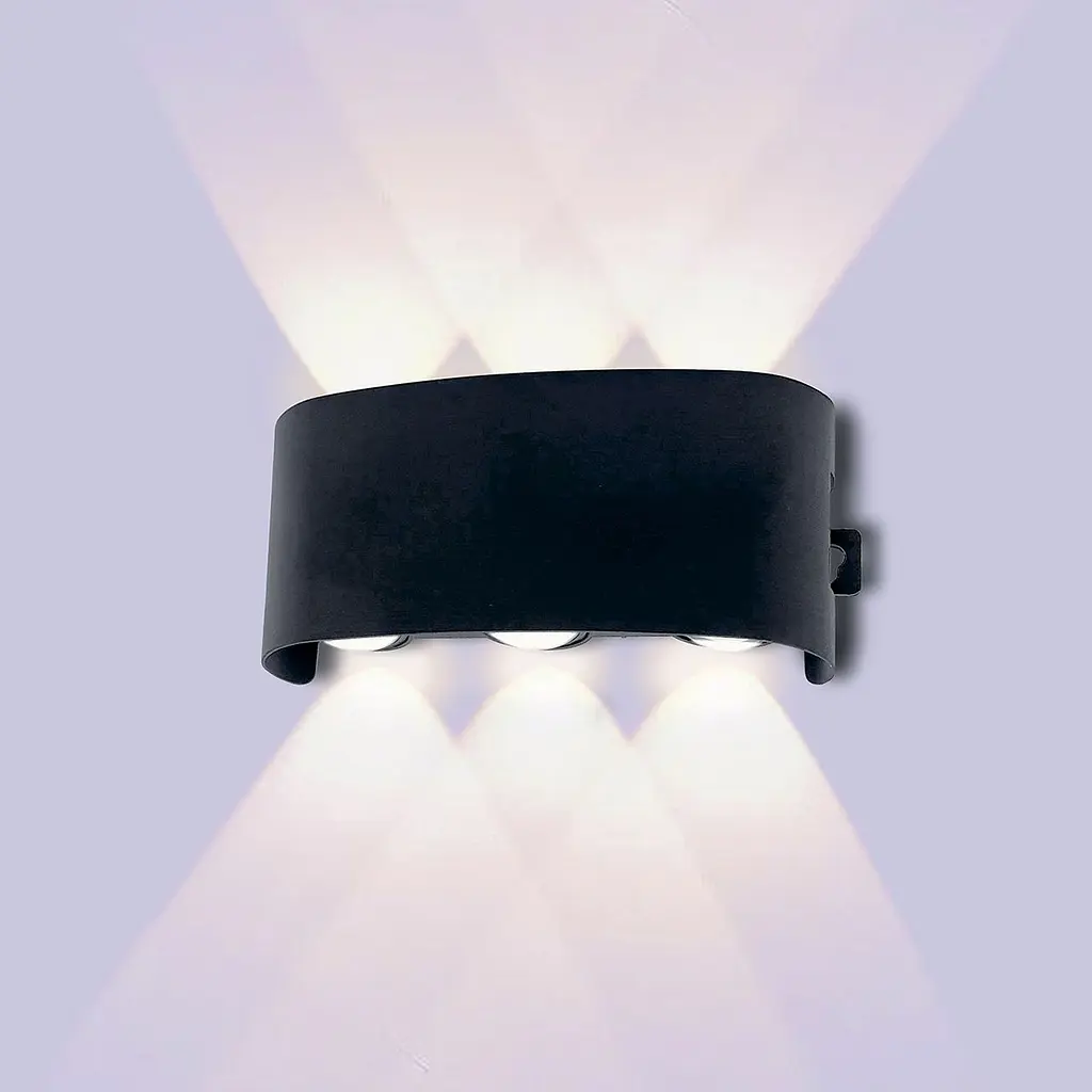 Світильник фасадний Eurolamp LED 6W 3000K IP65 чорний (40) - фото 4