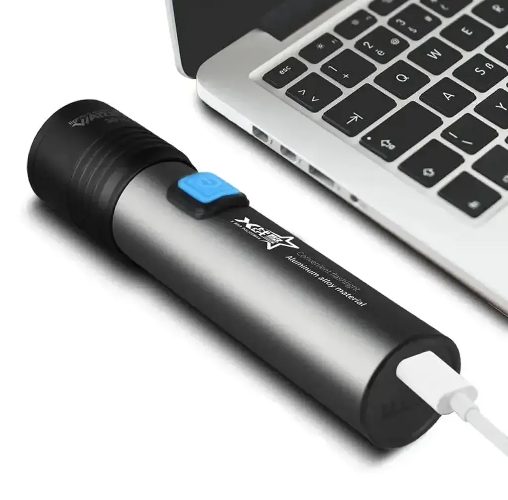 Ліхтар ручний T6 LED акумуляторний зарядка від USB кишеньковий ліхтарик UKC K31 - фото 15