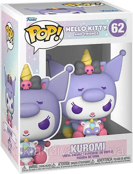 Коллекционная фигурка Funko Pop Хеллоу Китти Куроми Hello Kitty Kuromi 10 см FP HK K 62 - фото 3