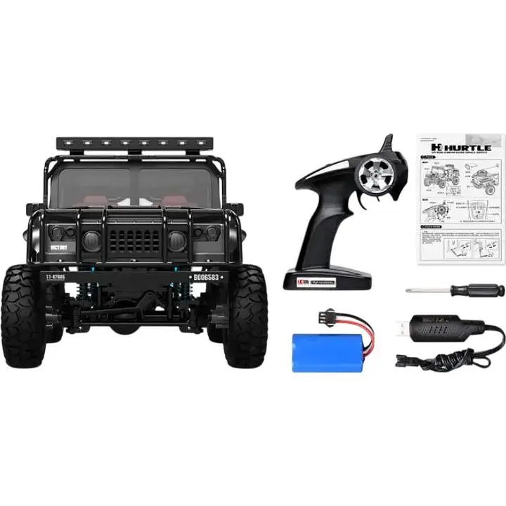 Машинка на радіокеруванні JJRC Hummer H1 1:12 4WD Off-Road Vehicle Dark Grey [142538] - фото 4