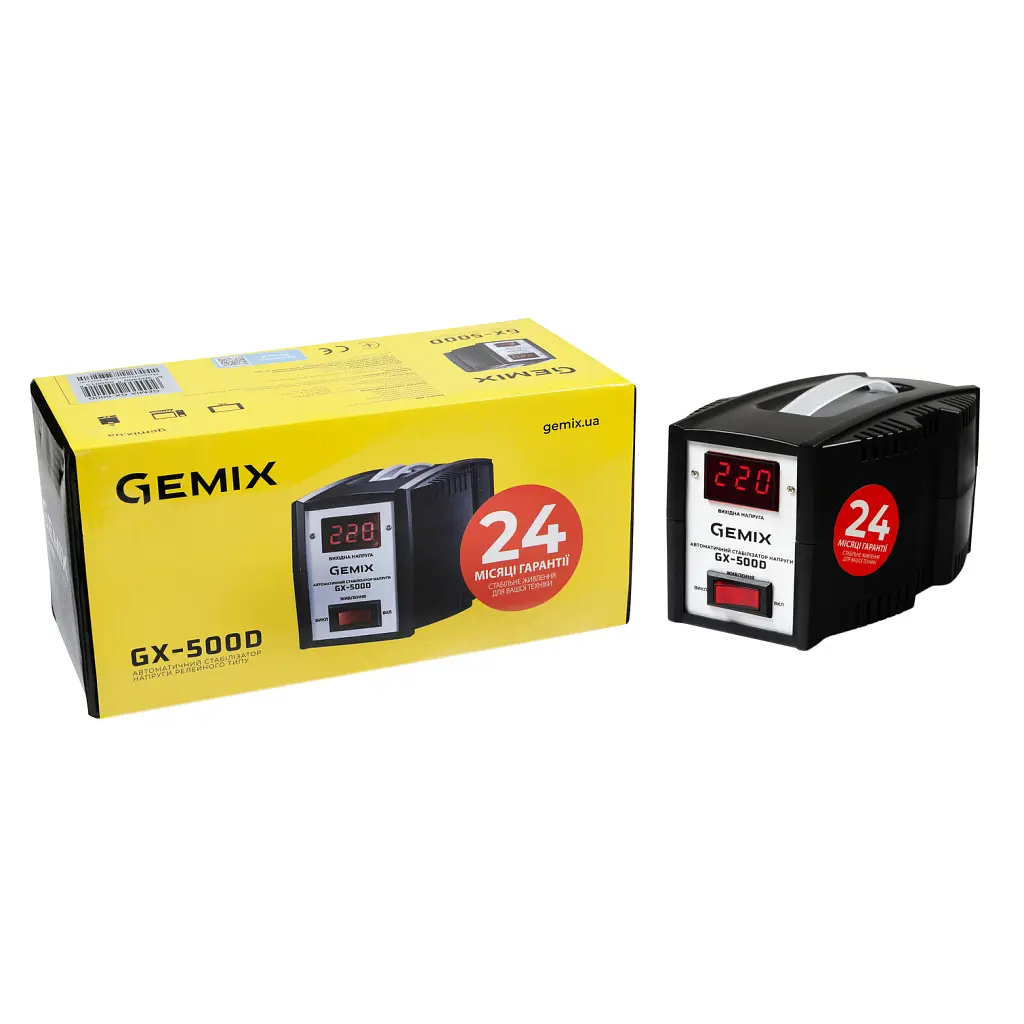 Стабілізатор напруги Gemix GX-500D - фото 5