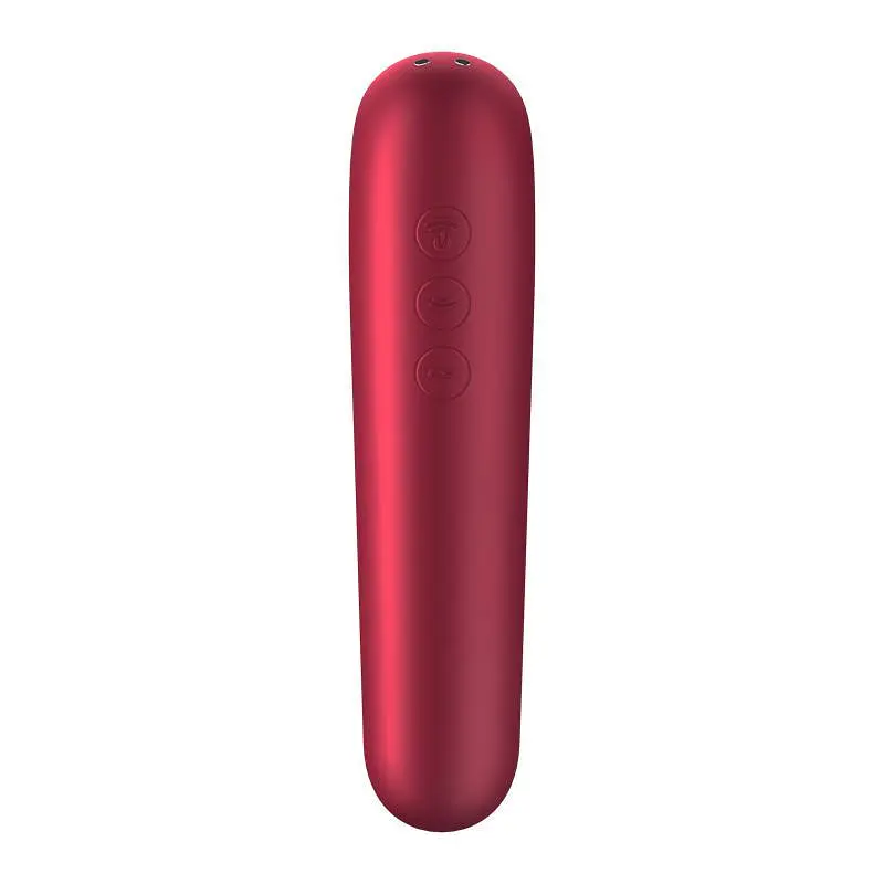 Вакуумний стимулятор клітора з вібрацією Satisfyer Dual Love червоний - фото 4