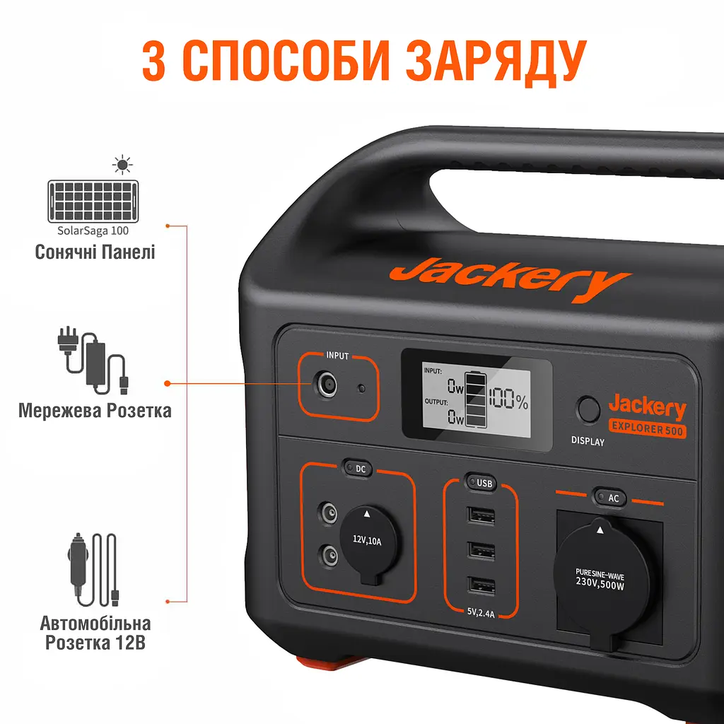 Зарядна станція Jackery Explorer 500EU (PB930975) - фото 6