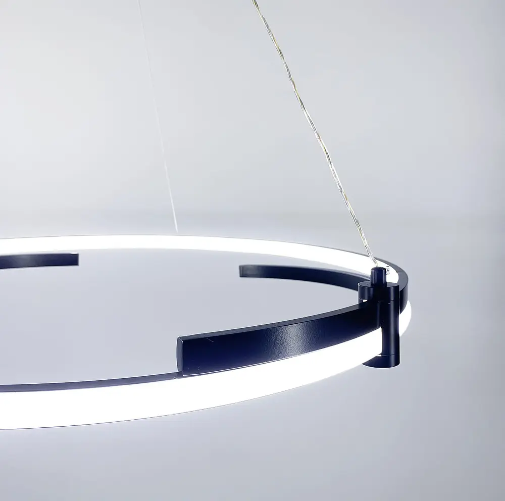 LED люстра в черном каркасе Line.F Диаметр 60см - фото 6