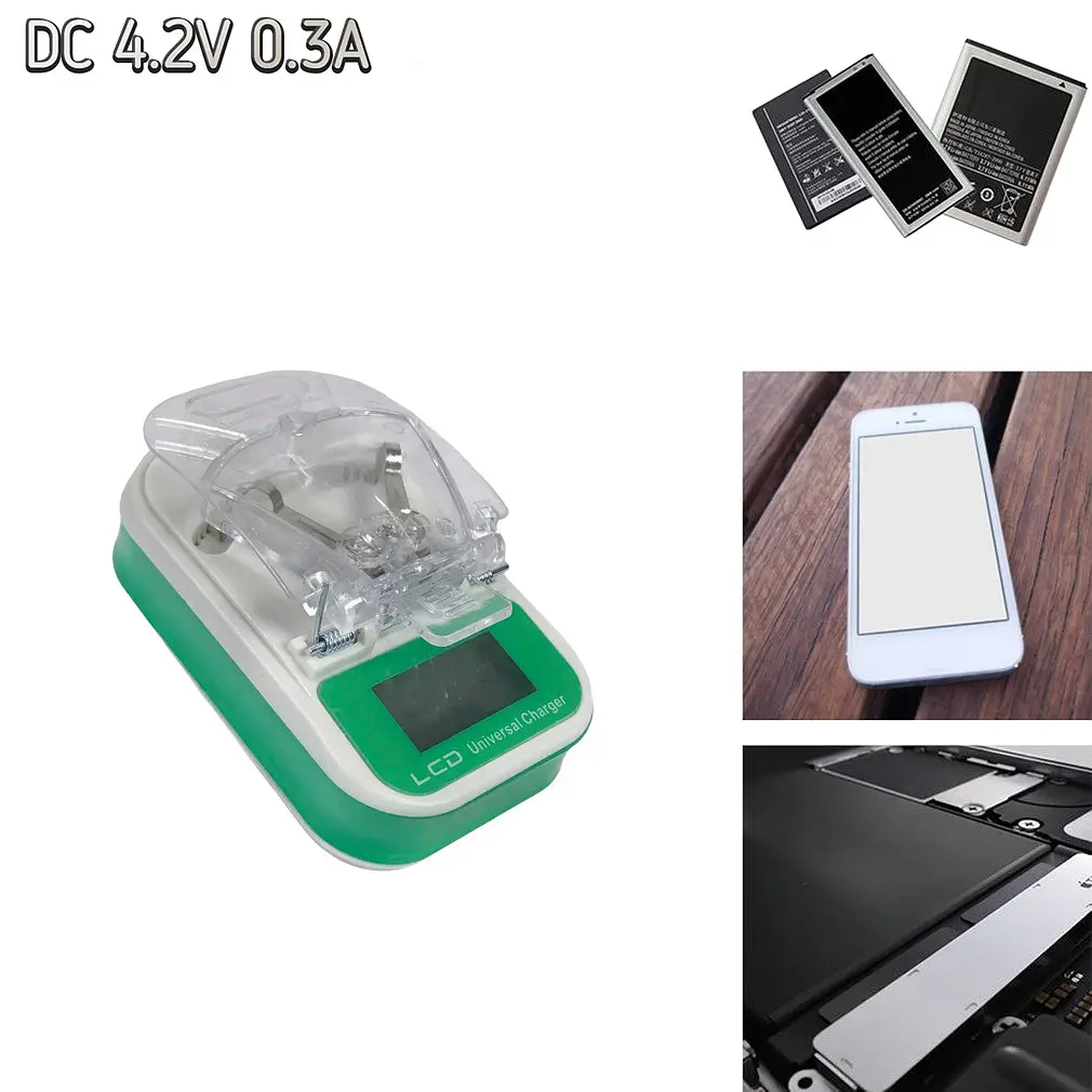 Адаптер живлення жабка біло-зелена зарядка жабка для батареї LCD USB Charger HY02 4.2V 0.3A - фото 2