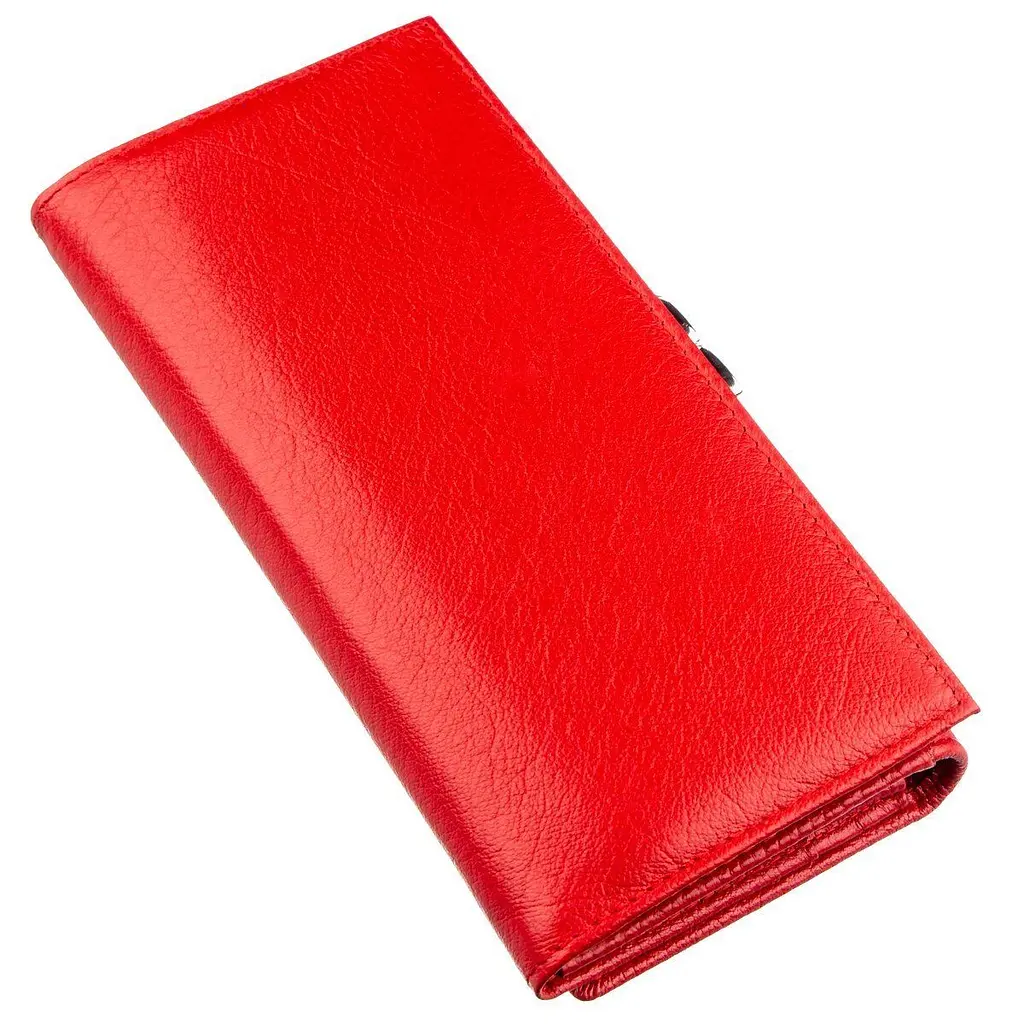 Жіночий гаманець із монетницею на клямці ST Leather 18957 червоний - фото 5