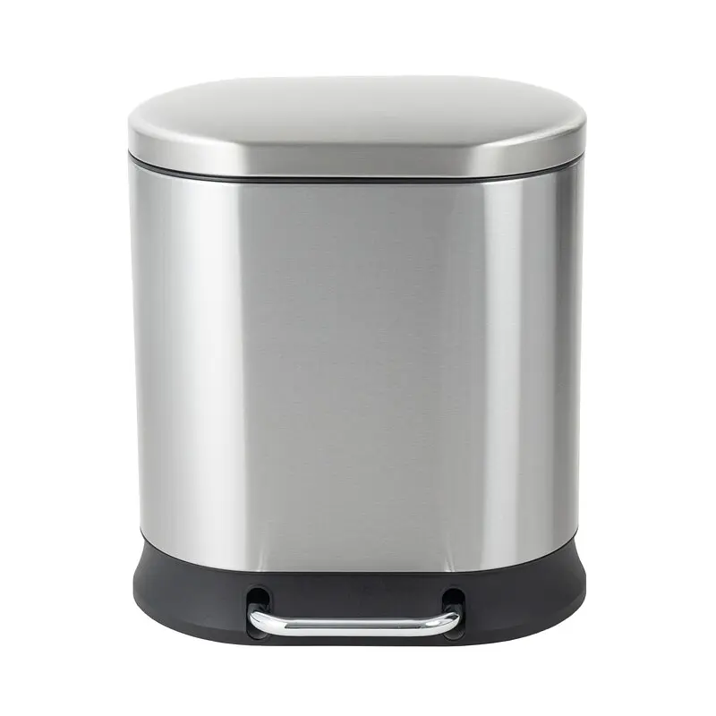 Відро для сміття з плавним закриттям овальне Mixxus Premium Strong-TC0120 SS Color 20л нержавіюча сталь MI7081, Нержавіюча сталь - фото 4