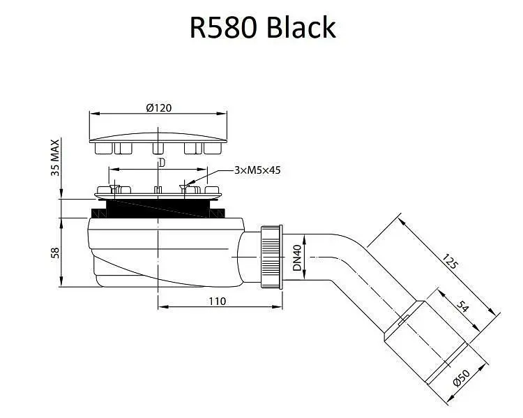 Сифон для душового піддону Radaway R580B - фото 2