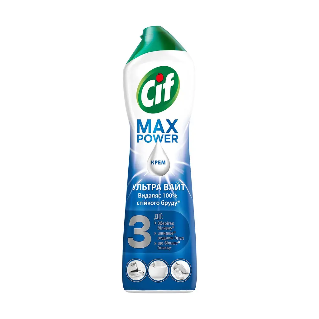 Крем для чищення Cif Max Power Ультра Вайт 500 мл
