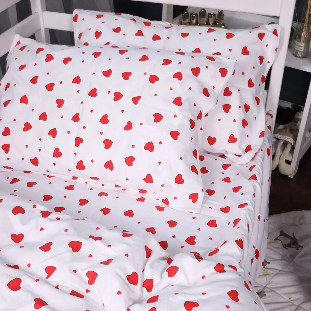Постільна білизна MirSon 015 Love Фланель 2x143x210 Сімейний (2200009652653) - фото 4