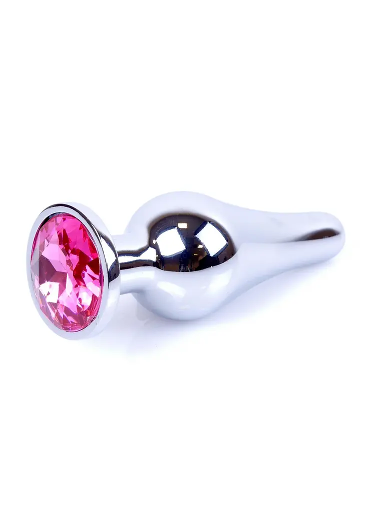 Анальна пробка - Jewellery Silver Long Plug Pink - фото 9