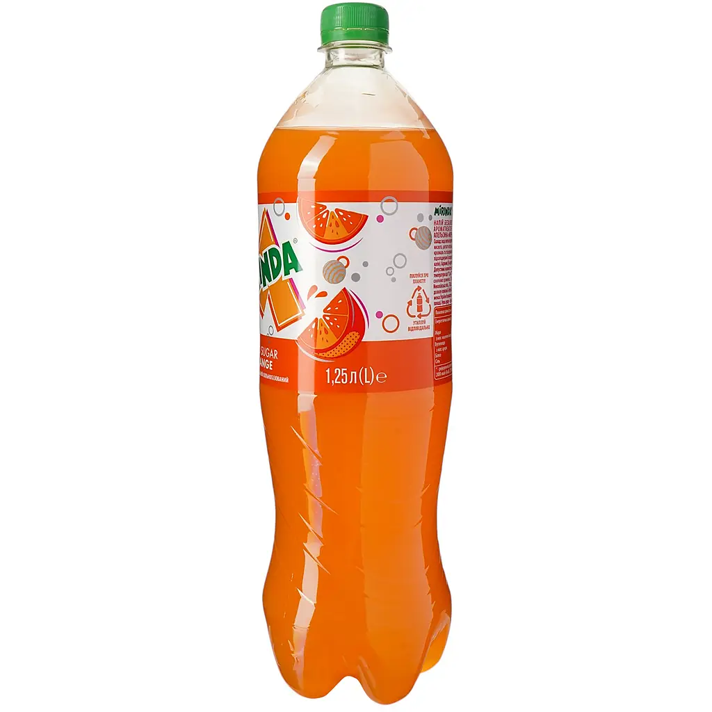 Напій Mirinda Апельсин безалкогольний сильногазований безкалорійний 1.25 л - фото 3