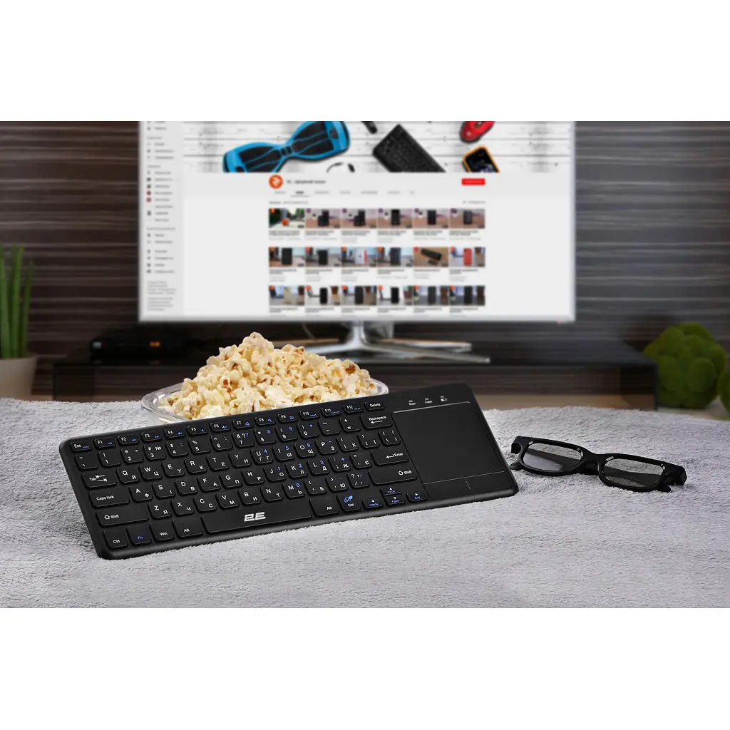 Клавиатура 2E KT100 Touch Wireless UA Black (2E-KT100WB_UA) - фото 10