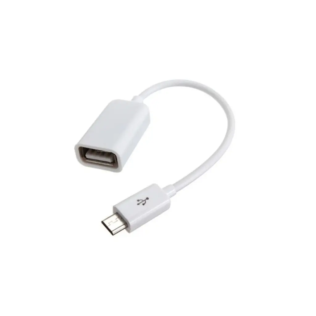Кабель-перехідник Lapara OTG USB2.0 AF – MicroUSB довжина 0.16 м білий (LA-UAFM-OTG білий)