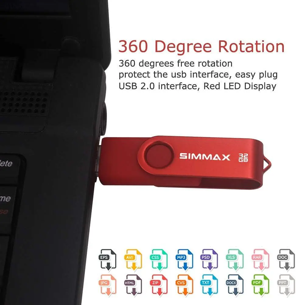 Флеш-накопичувачі USB 2 шт., 32 ГБ, карта пам'яті з відмінним співвідношенням ціни та якості, два змішані кольори - фото 3