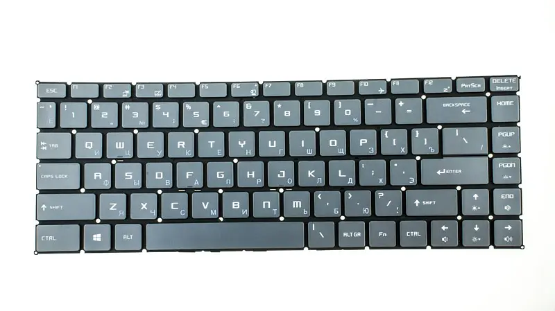Клавіатура для ноутбука MSI (GS65) rus, dark gray, без фрейма, підсвічування клавіш(оригінал) - фото 2