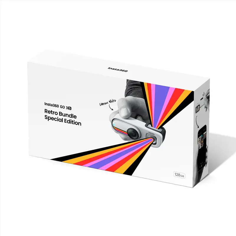 Екшн-камера Insta360 GO 3S Retro Bundle (Special Edition) Canvas White 128G - фото 2