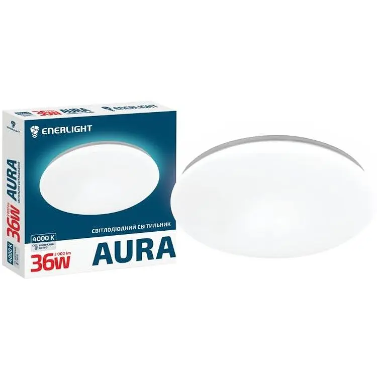Светильник потолочный светодиодный Enerlight Aura, 36Вт, 4000К, 400х50 мм (AURA36SMD80N) - фото 2
