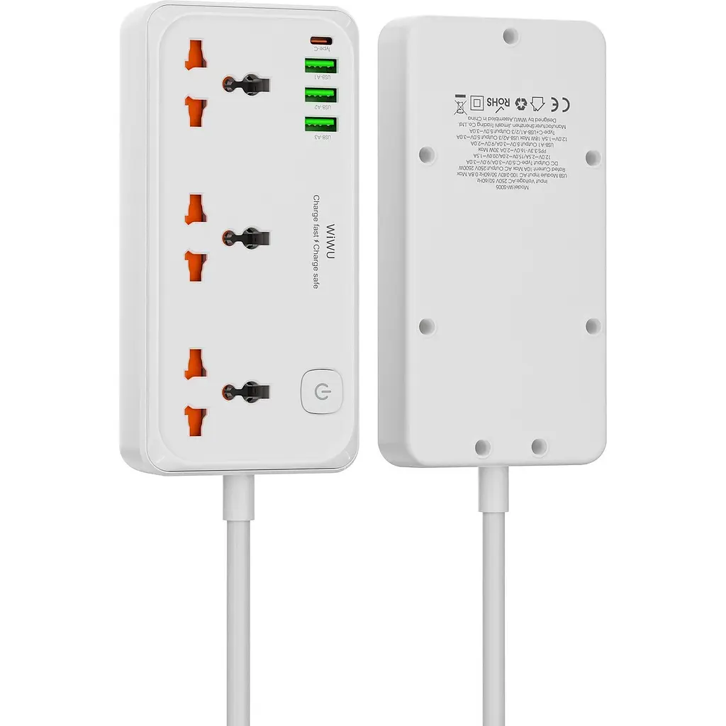 Мережевий фільтр WiWU Cube Wi-S005 30W GaN Power Strip EU White (6977703654196) [162496] - фото 3