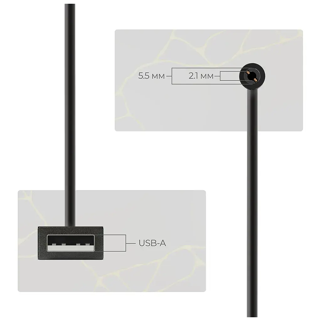 Кабель живлення USB to DC 5.5x2.1mm 9V 0.8m Armorstandart (ARM65662) - фото 3