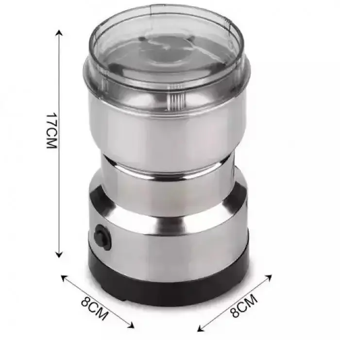 Електрична кавомолка для дому Кавомолка Bitek BT-7113 роторний подрібнювач кавових зерен 60г Сірий - фото 3