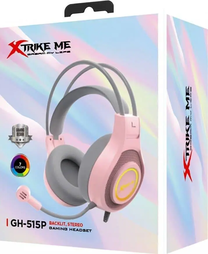 Ігрова гарнітура Xtrike Me GH-515 RGB Pink (GH-515P) - фото 6