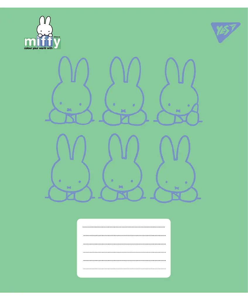 Набір зошитів шкільних YES А5/12 клітинка Miffy Bunny 25 шт (767617) - фото 2