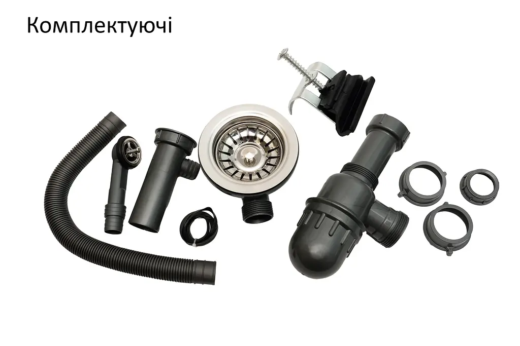 Кам'яна мийка Ventolux Fabia Black Quartz D510x180 мм - фото 8