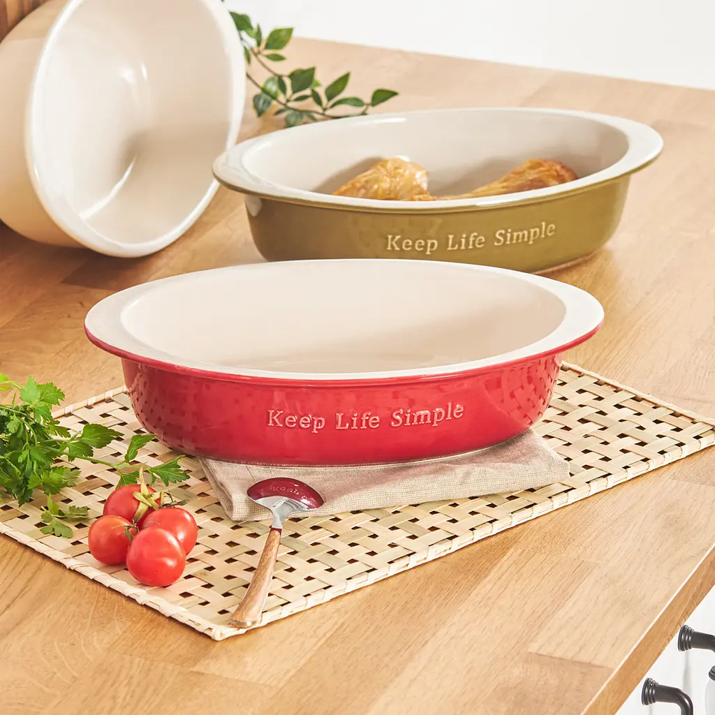 Форма для випікання керамічна овальна 19.2х10.8х4.5 см 400 мл, SNT Зелений 87062 - фото 7