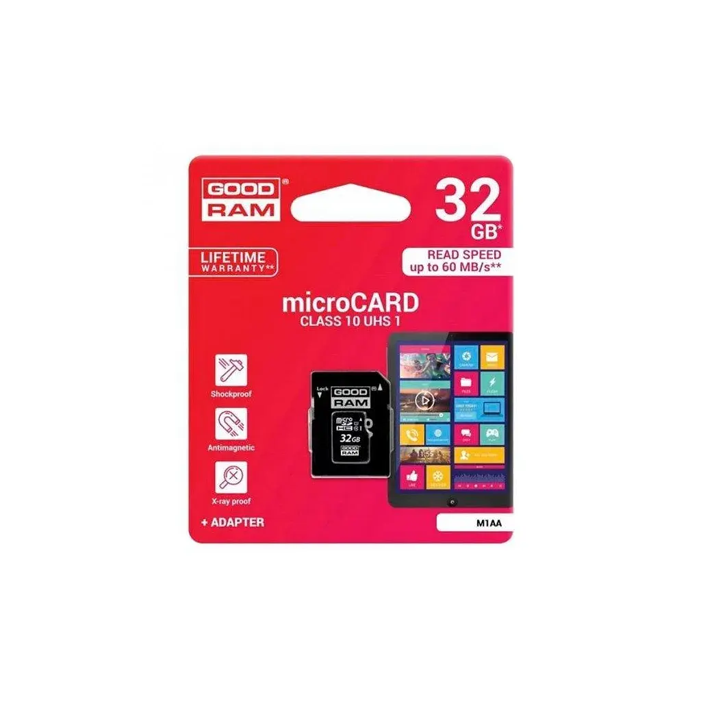 Карта пам'яті Goodram 32GB microSDHC Class 10 (M1AA-0320R12) - фото 6