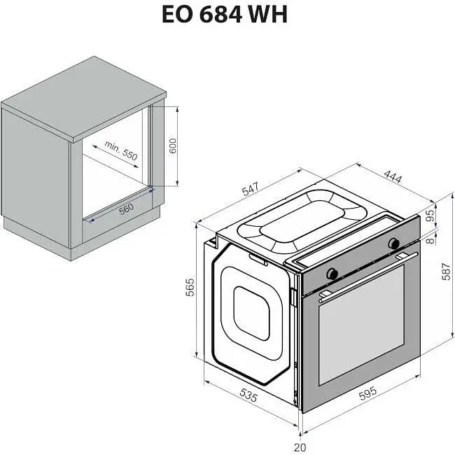 Духова шафа Minola EO 684 WH - фото 13