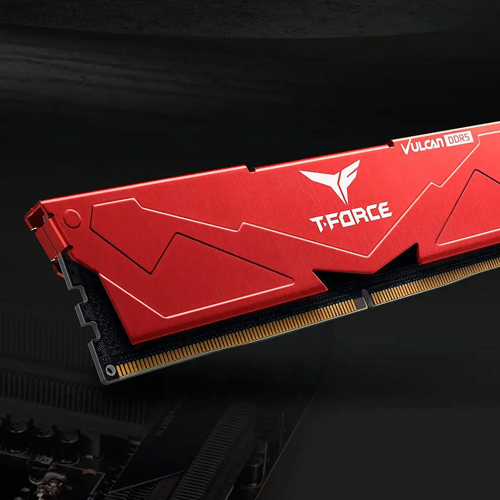 Модуль пам'яті Team DDR5 32Gb (2x16) T-Force Vulcan 6400MHz Red (FLRD532G6400HC40BDC01) - фото 5