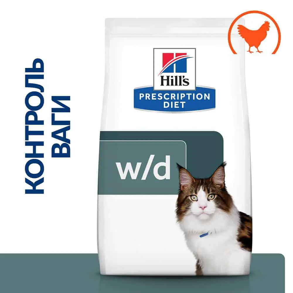 Сухий корм Hill's PRESCRIPTION DIET w/d для котів при цукровому діабеті, з куркою, 3 кг - фото 2